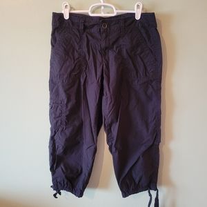 Loft cargo Capri pants black size 2